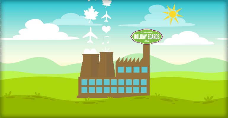 The Corporate Holiday Ecards Factory pumpin out new ecard designs.